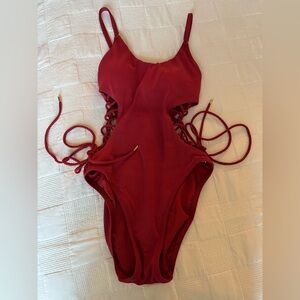 Robin Piccone Red One Piece Swimsuit